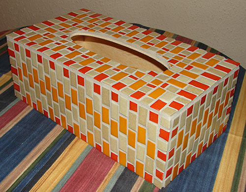 Mosaik-Tempobox beige-orange