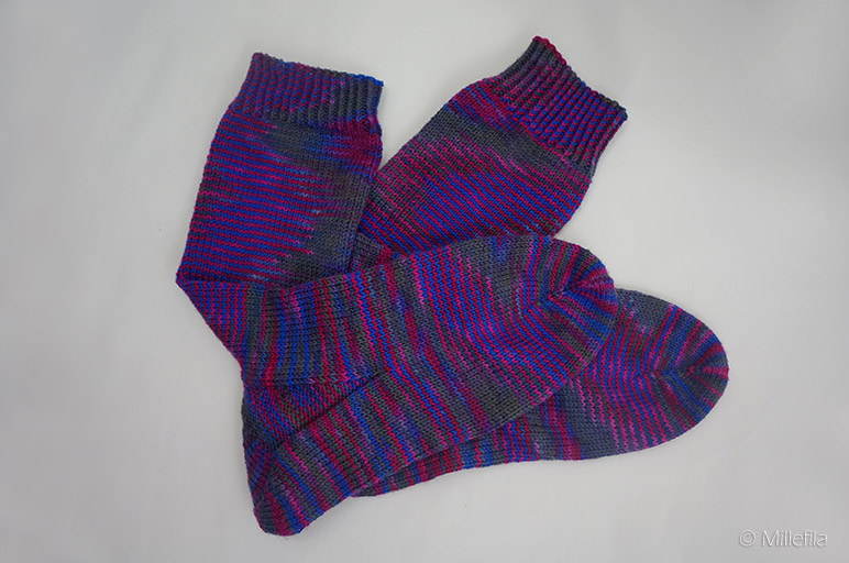 {Auf den Nadeln im Januar} Toe-up Socken stricken: Spice Man | Millefila